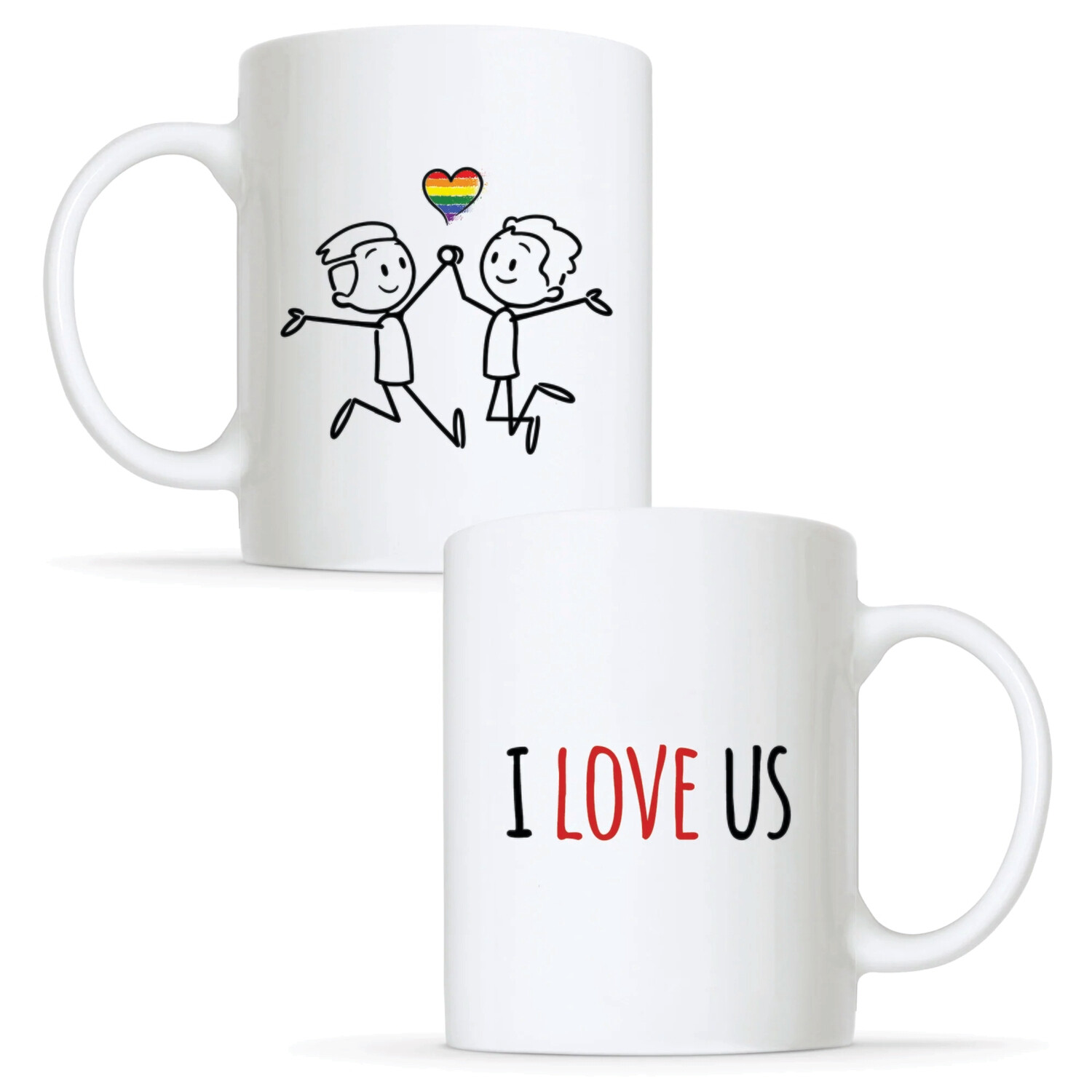 I Love Us - Gay Couple Mug Set
