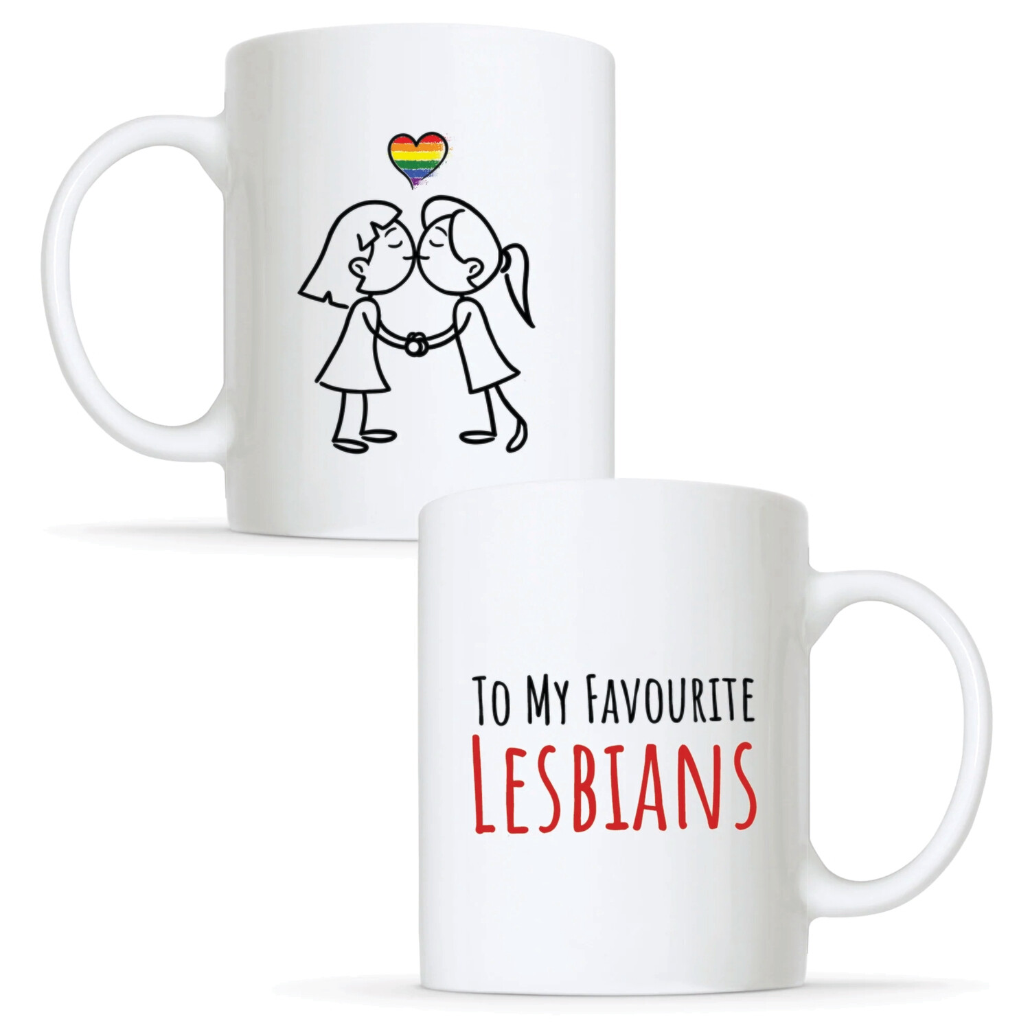 To my Favourite Lesbians - Lesbian Gay Couple Mug Set