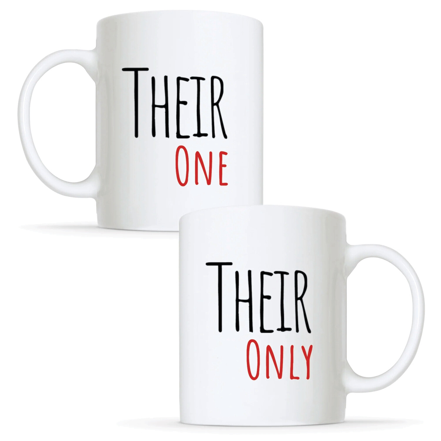 Their One &amp; Their Only - Non-Binary Couple Mug Set