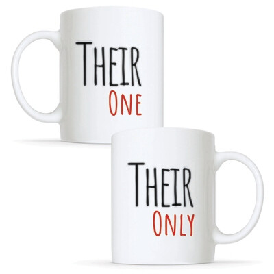 Their One & Their Only - Non-Binary Couple Mug Set