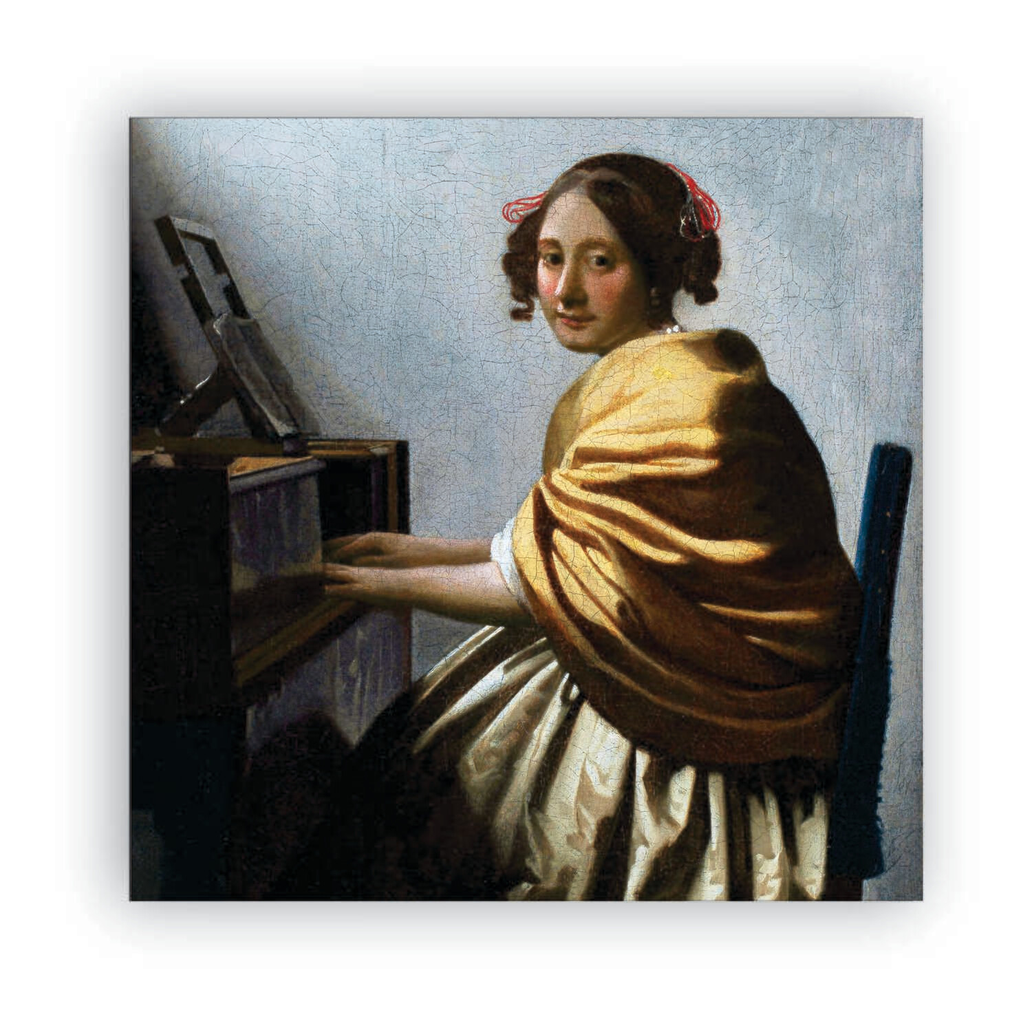 A young Woman seated at the Virginals - by Vermeer - Canvas Art Print