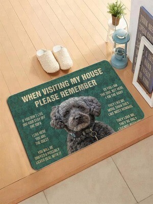 Large Personalised Pet Rules Welcome Mat