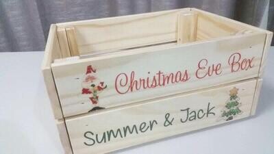 Personalised Christmas Eve Crates Simple W50xD40xh21.5cm