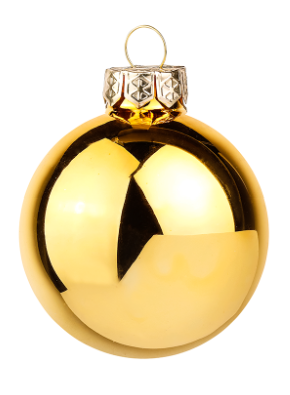 6cm Gold Glass Personalised Bauble