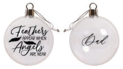 6cm Angels are Near Rememberance Bauble