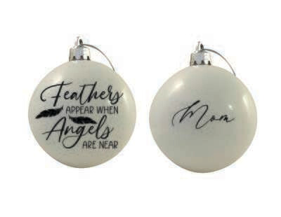 6cm Angels are Near Rememberance Bauble