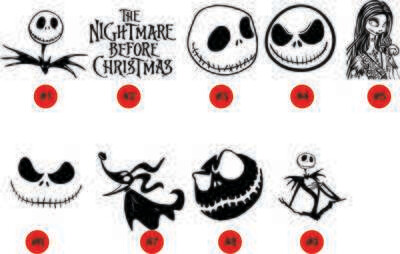 6cm Nightmare Before Christmas themed Baubles