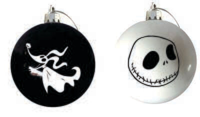 6cm Nightmare Before Christmas themed Baubles