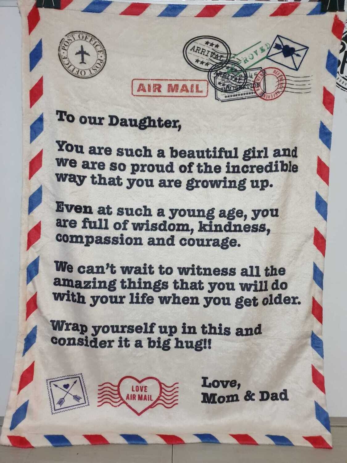 To Our Daughter Fleece Blanket 700x1000 (ONLY 1 AVAILABLE)