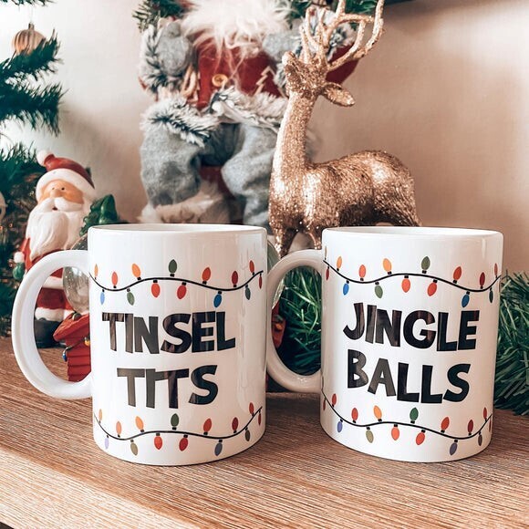 Jingle Balls &amp; Tinsel Tits Mug