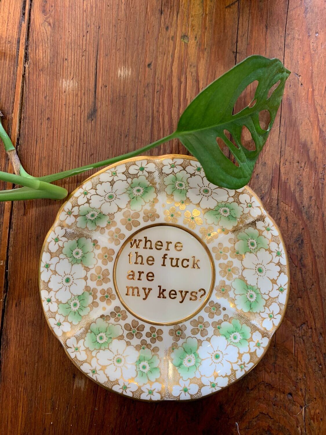 Where the F*ck are my Keys? 140mm - One of a Kind Altered Art Trinket Dish