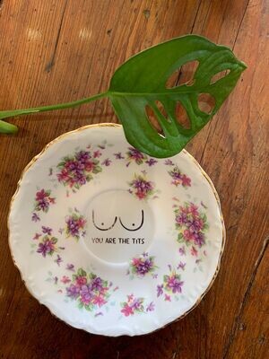 You are the Tits 135mm - One of a Kind Altered Art Trinket Dish