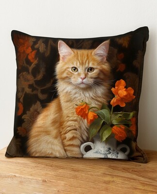 Velvet Scatter Cushion (CATS) - 600mm x 600mm - Catalogue Pawtraits