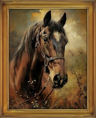 Canvas Pawtraits - Printed Frame (HORSES) - Catalogue Art - Various Sizes