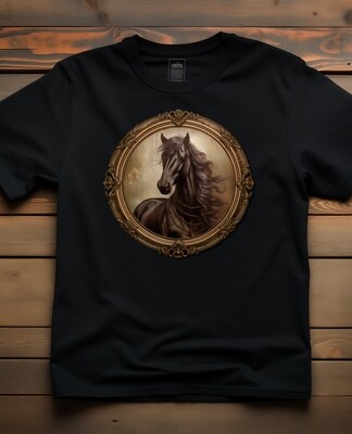 160 gram Cotton T-shirt (HORSES) - Catalogue Pawtraits