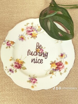 Be F*cking Nice 120mm - One of a Kind Altered Art Trinket Dish