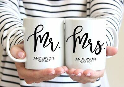 Mr & Mrs Mug set of 2
