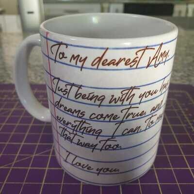 Custom Personalised The Love Letter Mug