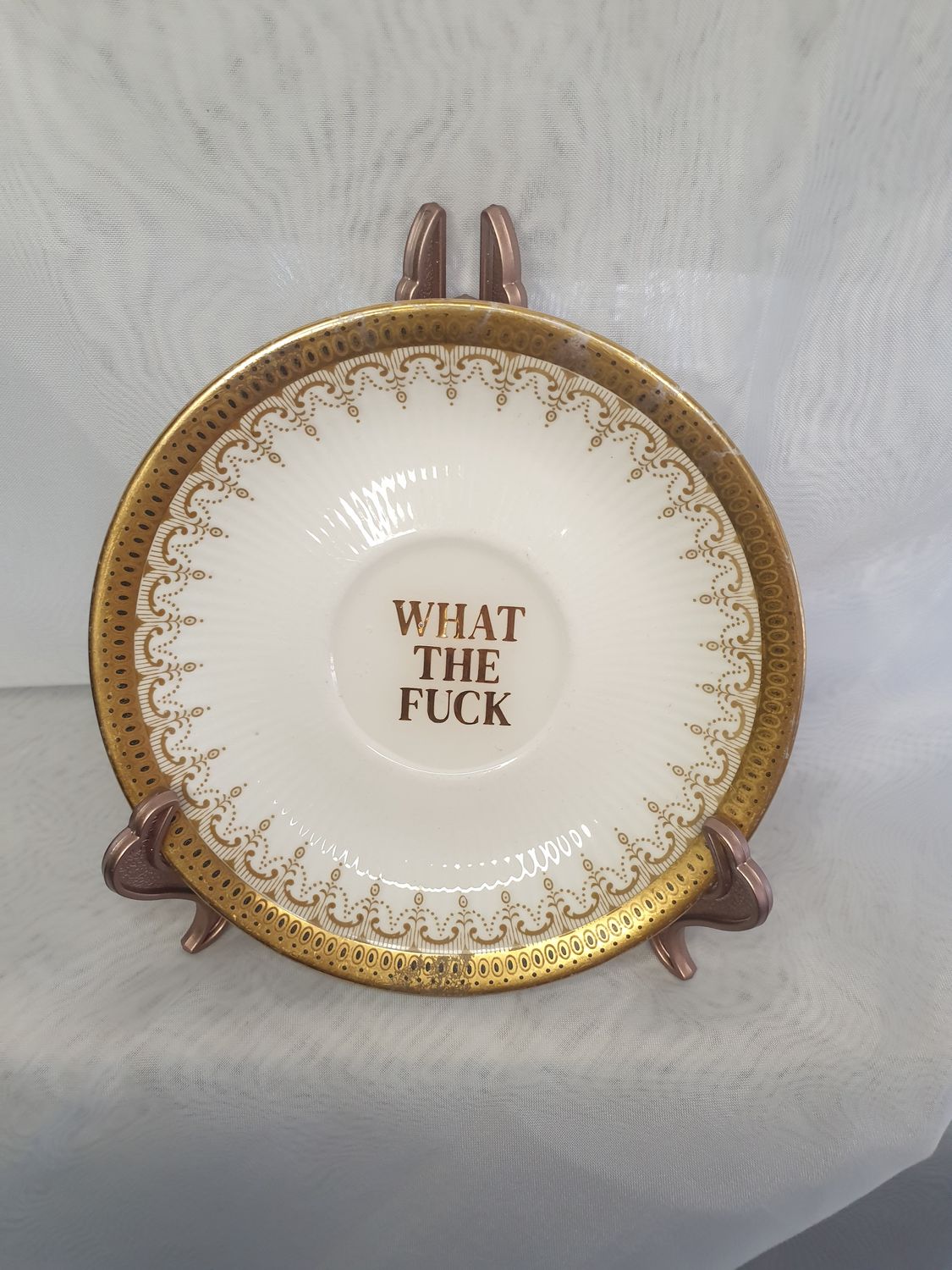What the F*ck - One of a Kind Altered Art Dish