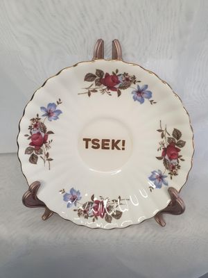 Tsek! - One of a Kind Altered Art Dish