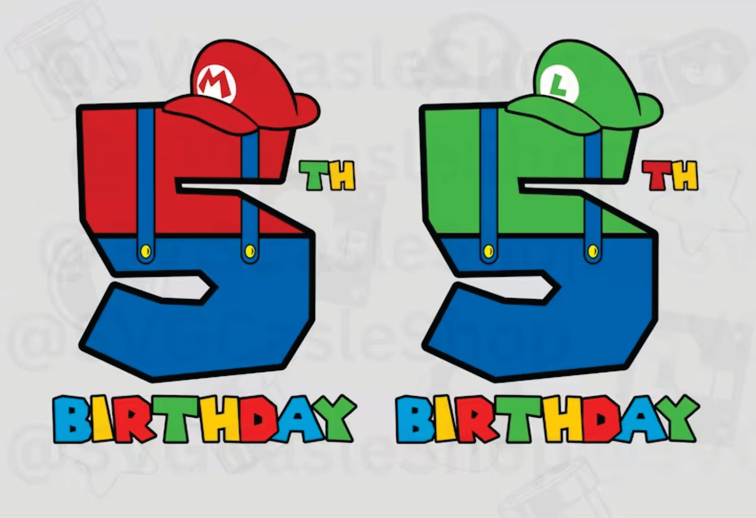 Classic Super Mario Custom Age Birthday T-Shirt