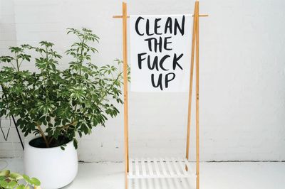 Clean The F Up Tea Towel