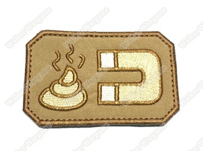 WG039 US Army Chapter Morale Patch Shit Mission Patch With Velcro - Tan Colour