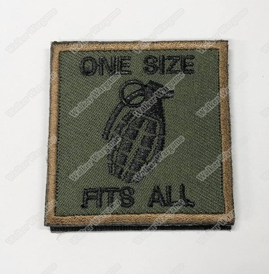 WG098 One Size Fit All Chapter Morale Patch With Velcro - OD Green Colour