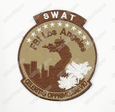 WG103 FBI Los Angeles SWAT Unit Patch With Velcro - Tan Colour