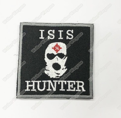 WG096 ISIS Hunter Chapter Morale Patch With Velcro - Black Colour