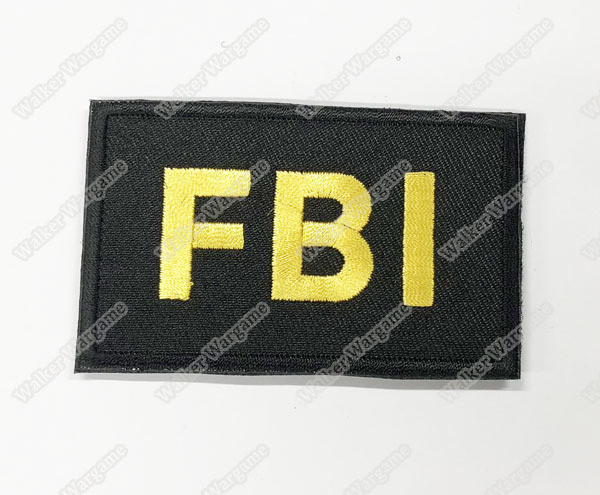 WG094 US Federal Bureau of Investigation FBI Patch With Velcro - Black Color