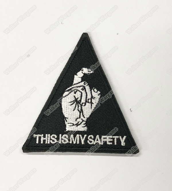 WG095 This Is My Safty Chapter Morale Patch With Velcro - Black Colour