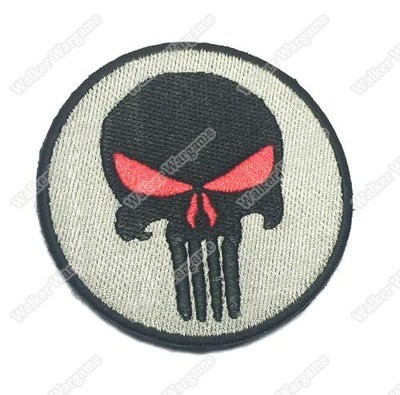 WG001 US Navy SEAL Team 6 Devgru Punisher Red Eye Patch With Velcro - ACU Color