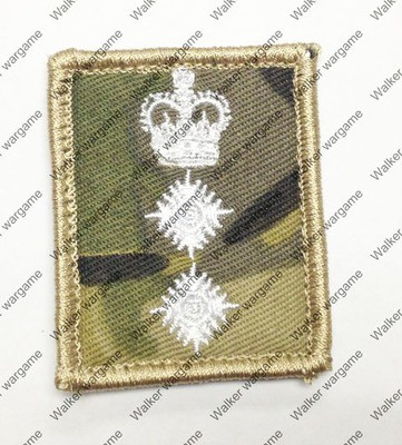 B2259 UK British Army Colonel Rank Patch With Velcro - Multicam Colour