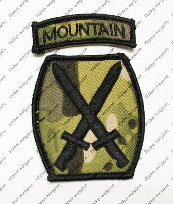 B159 US Army 10th Mountain Division Patch With Velcro - Multicam Colour