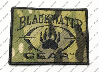 B140 Black Water Private Military Company Patch With Velcro - Multicam Colour