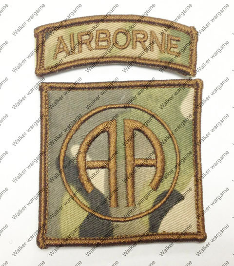 B180 US Army 82th Airborne Division Patch With Velcro - Multicam Colour