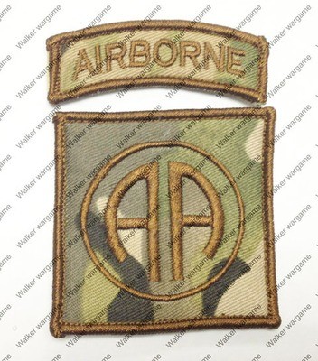 B180 US Army 82th Airborne Division Patch With Velcro - Multicam Colour