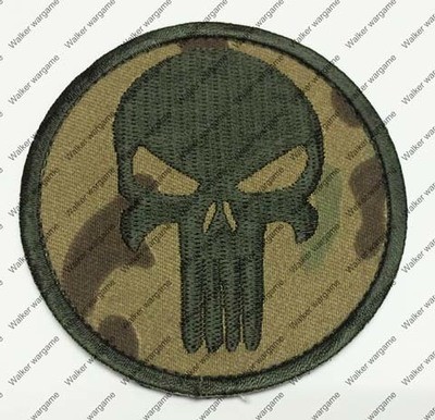 BW001 US Navy Seal Team 6 Devgru Punisher Patch With Velcro - Multicam Colour