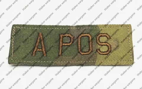 B615 US Army A POS Blood Type Patch With Velcro - Multicam Colour