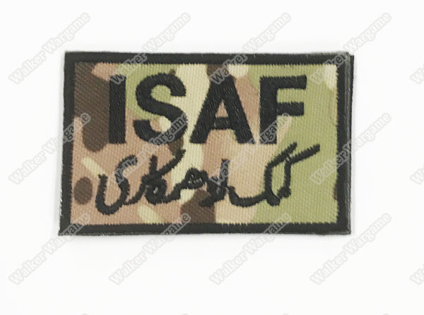 WG075 ISAF - International Security Assistance Force Patch With Velcro - Multicam Colour