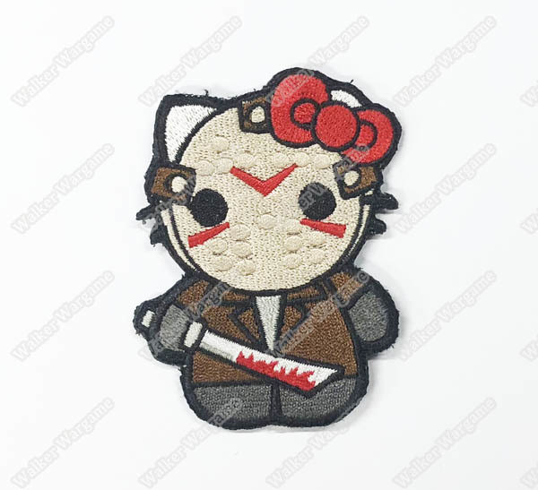 WG115 Hello Kitty Jason Voorhees Patch With Velcro - Full Color