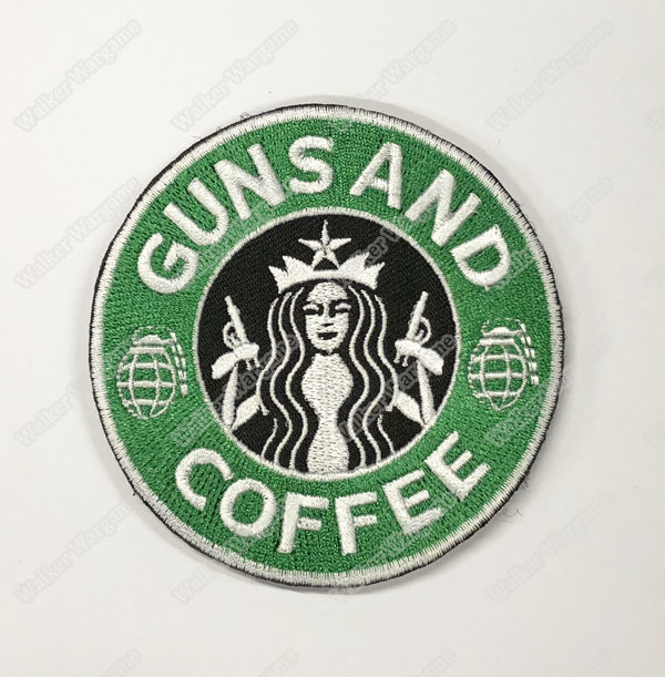 WG097 Guns And Coffee Chapter Morale Patch With Velcro - Full Colour