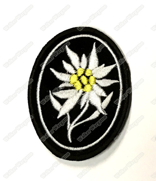 WG036 Edelweiss - German 1st Gebirgs Division Patch With Velcro - Full Color