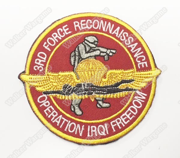 WG056 US Marine 3rd Force Recon Unit Patch With Velcro - Full Color
