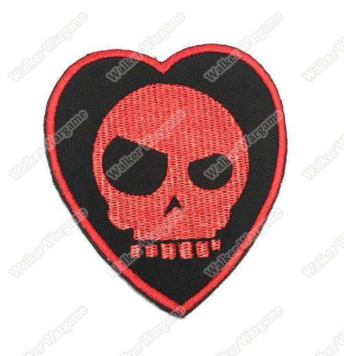 WG021 Mean T-Skull Bloody Valentine Patch With Velcro - Full Colour