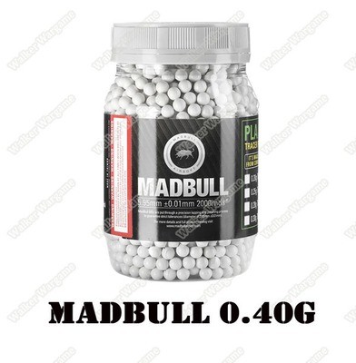 MadBull 0.40g Precision Ultimate Heavy BB For Snipers 2000 rds - White Color