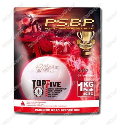 G&amp;G 0.20G P.S.B.P. Perfect Spherical Seamless 6mm Airsoft BBs - 1KG 5000rds