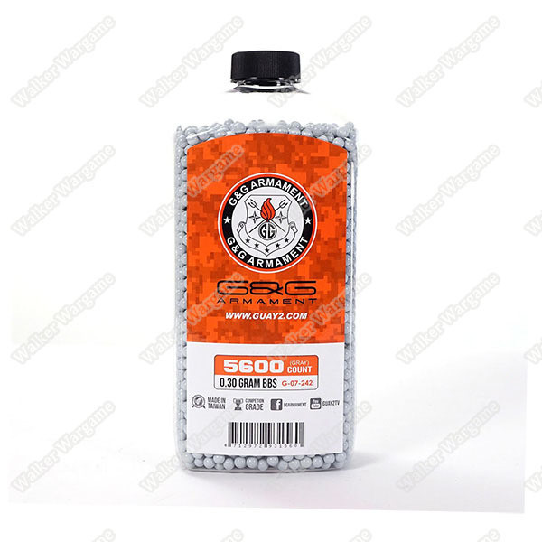 G&G 0.30G P.S.B.P. Perfect Spherical Seamless 6mm Airsoft BBs - 5600rds Bottle