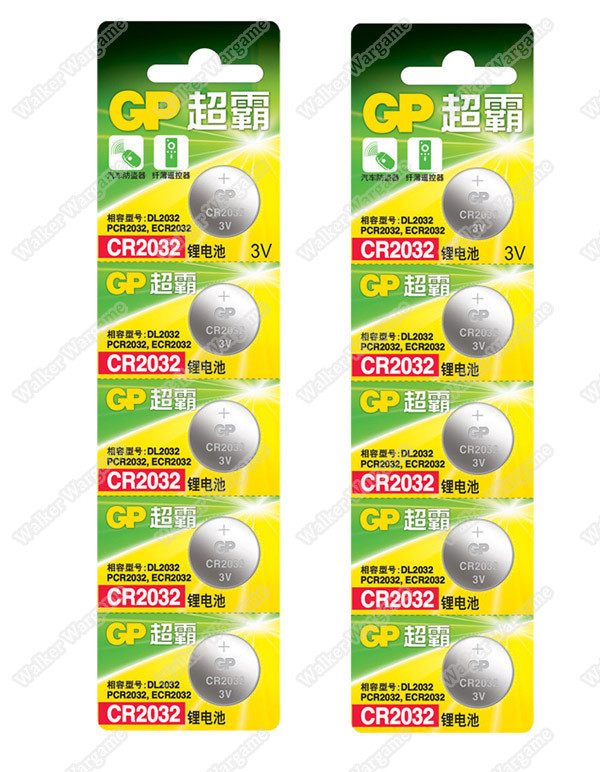GP Batteries 3V CR2032 Lithium Coin Batteries For Airsoft Red Dot Sight